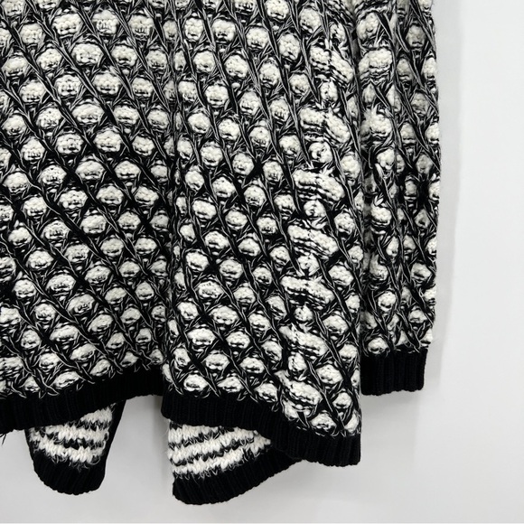 Lovestitch Flynn Marled Knit Long Sleeves Shawl Mixed Media Cardigan Sweater - Picture 7 of 11